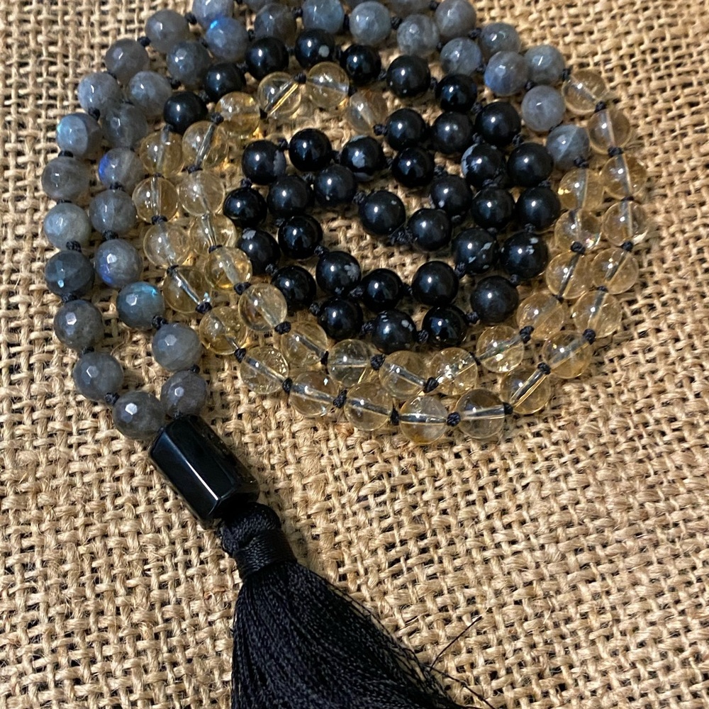 Snowflake Obsidian, Citrine & Labradorite - image 1